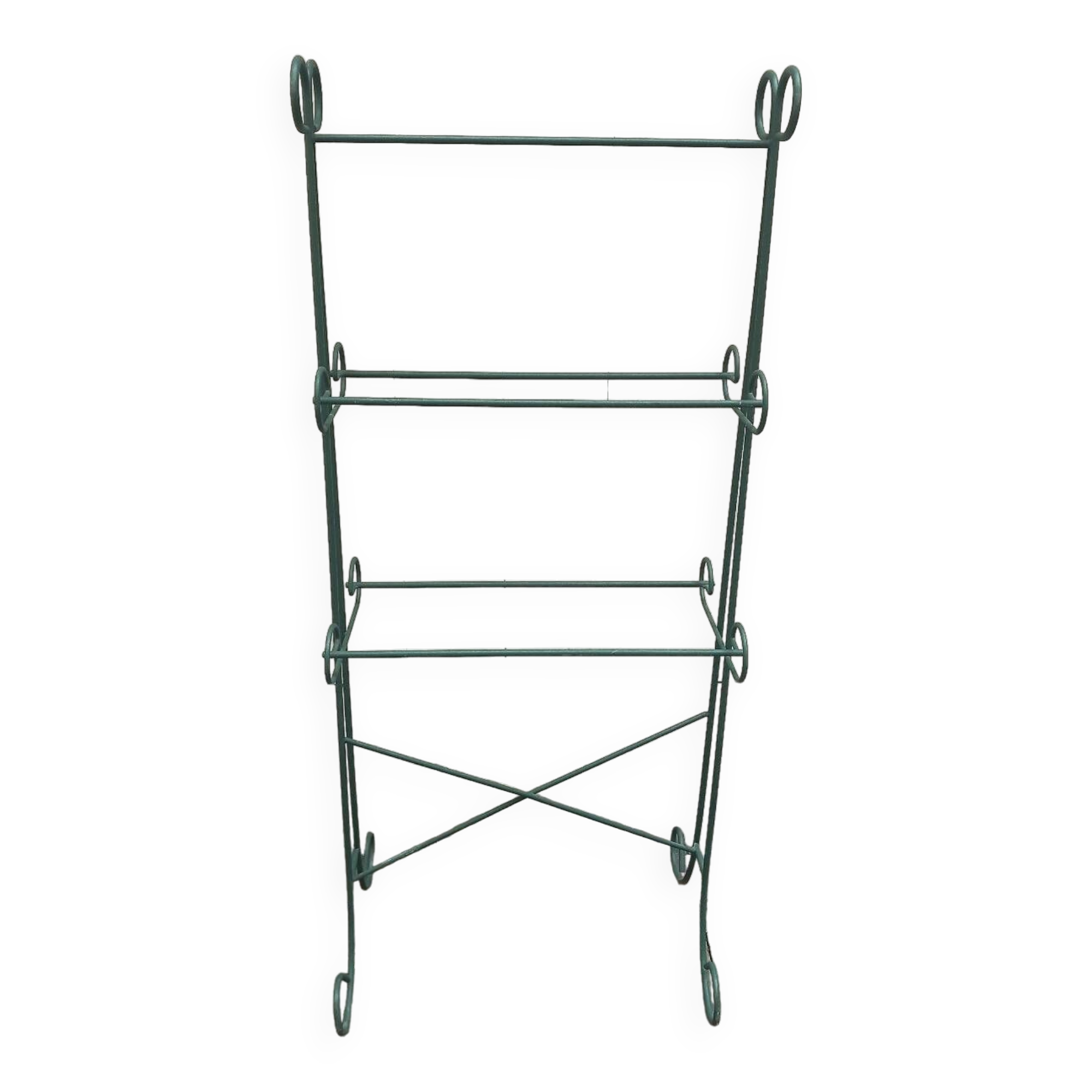 Wrought iron towel rack