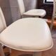 Set of 4 Cattelan Italia white leather chairs from the 1980s, vintage Italian design