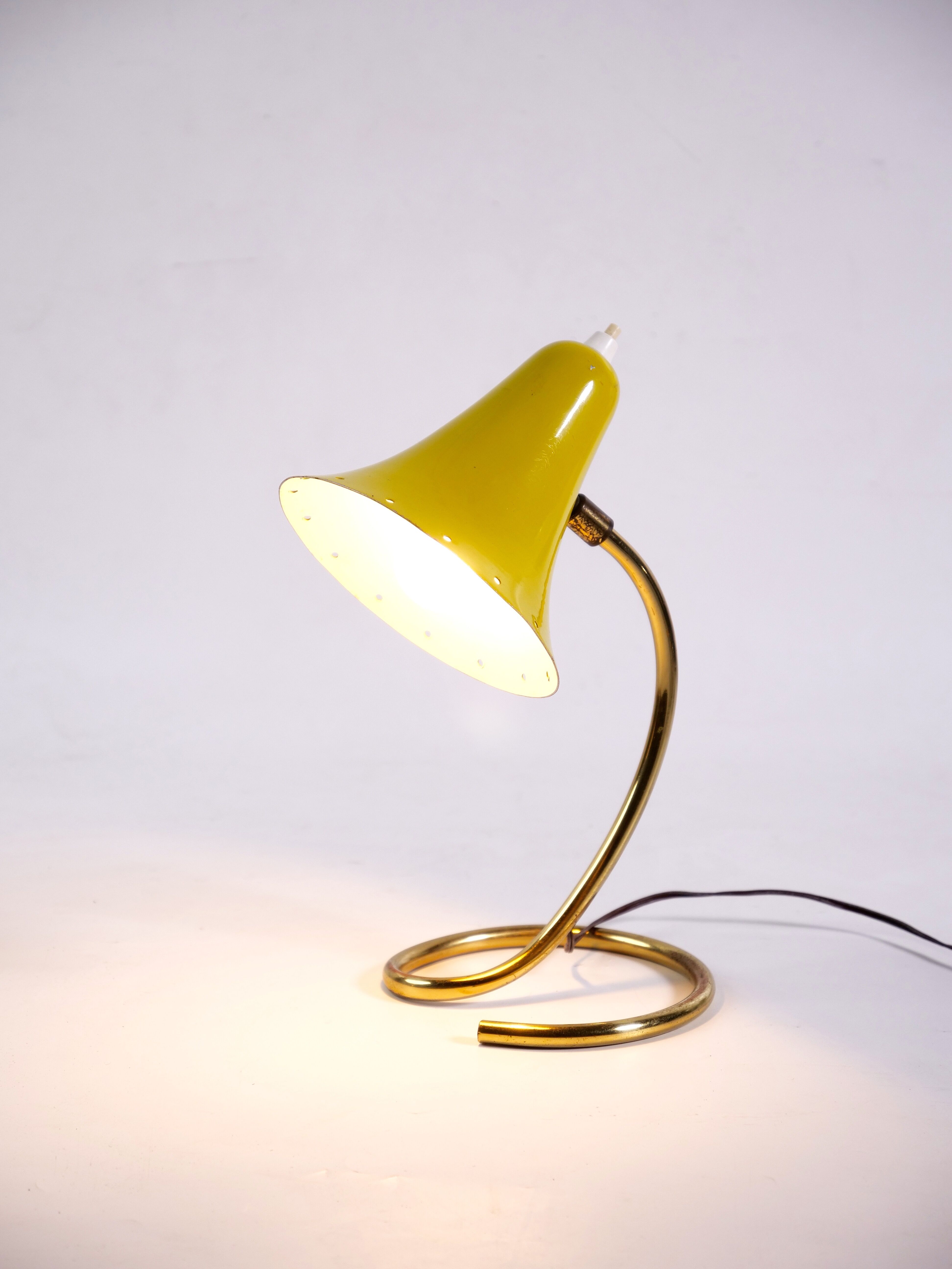 Lampe cocotte vintage jaune