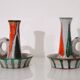 Pair of ceramic candlesticks from Vallauris