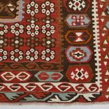 6x14 Rare Siz Anatolian Kilim Rug, 183x416Cm Turkish Kilim Carpet