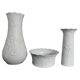 Set of 3 biscuit porcelain vases mid-century Manfred Frey Kaiser