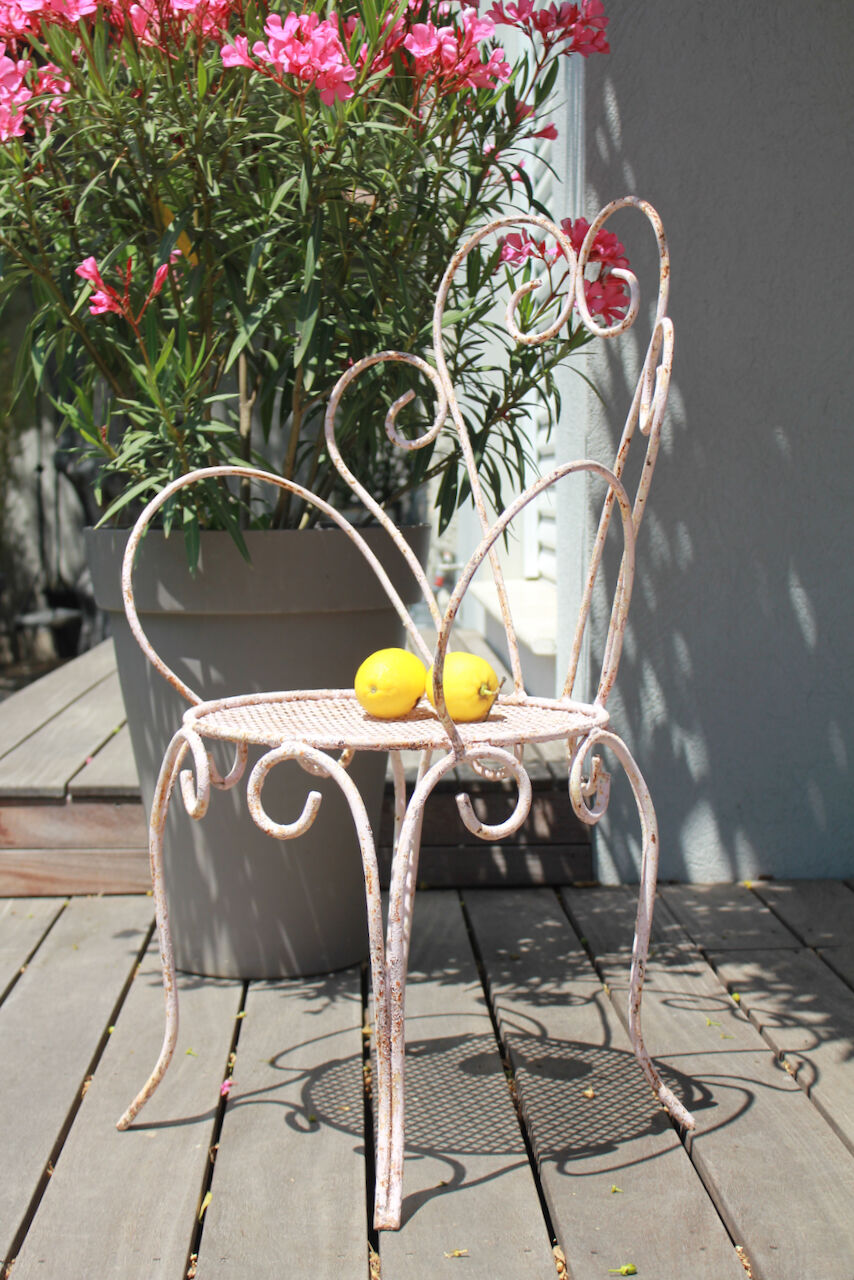 Chaise ancienne en fer forgé
