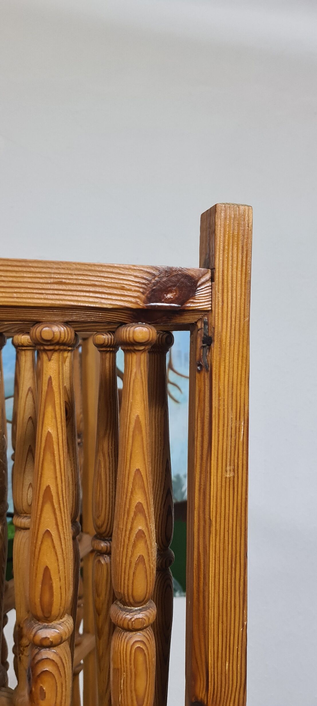 Vintage wooden carved room devider
