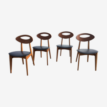 Set of 4 vintage chairs Scandinavian spirit