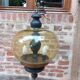 Suspension en bois et verre soufflé