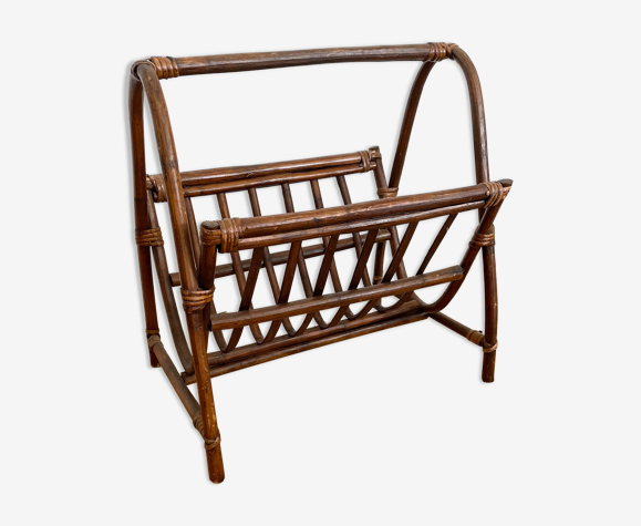 Porte revues rotin vintage
