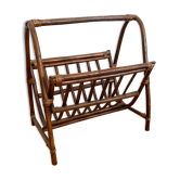 Vintage rattan magazine holder