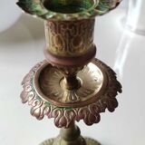 Paire de bougeoirs flambeaux XIXème siècle