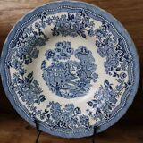 4 Tonquin and Myott English deep plates, Staffordshire blue model