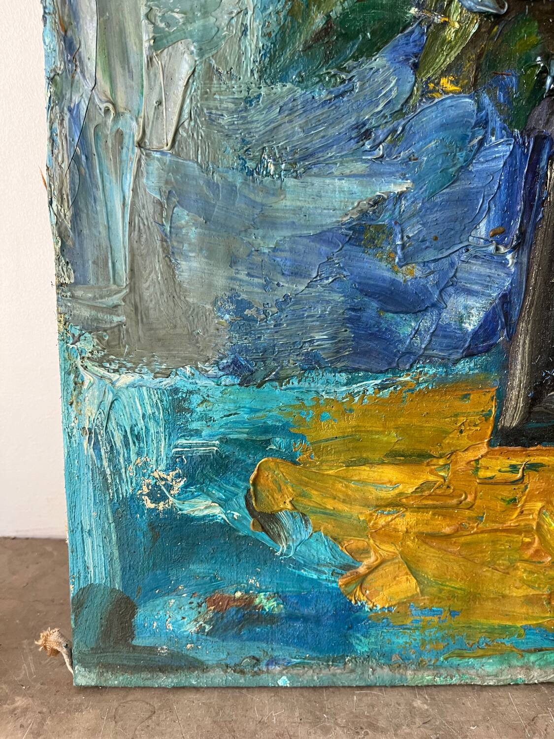 Flower bouquet, knife technique, signed