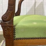 Paire de fauteuils style Empire en acajou, travail des années 50