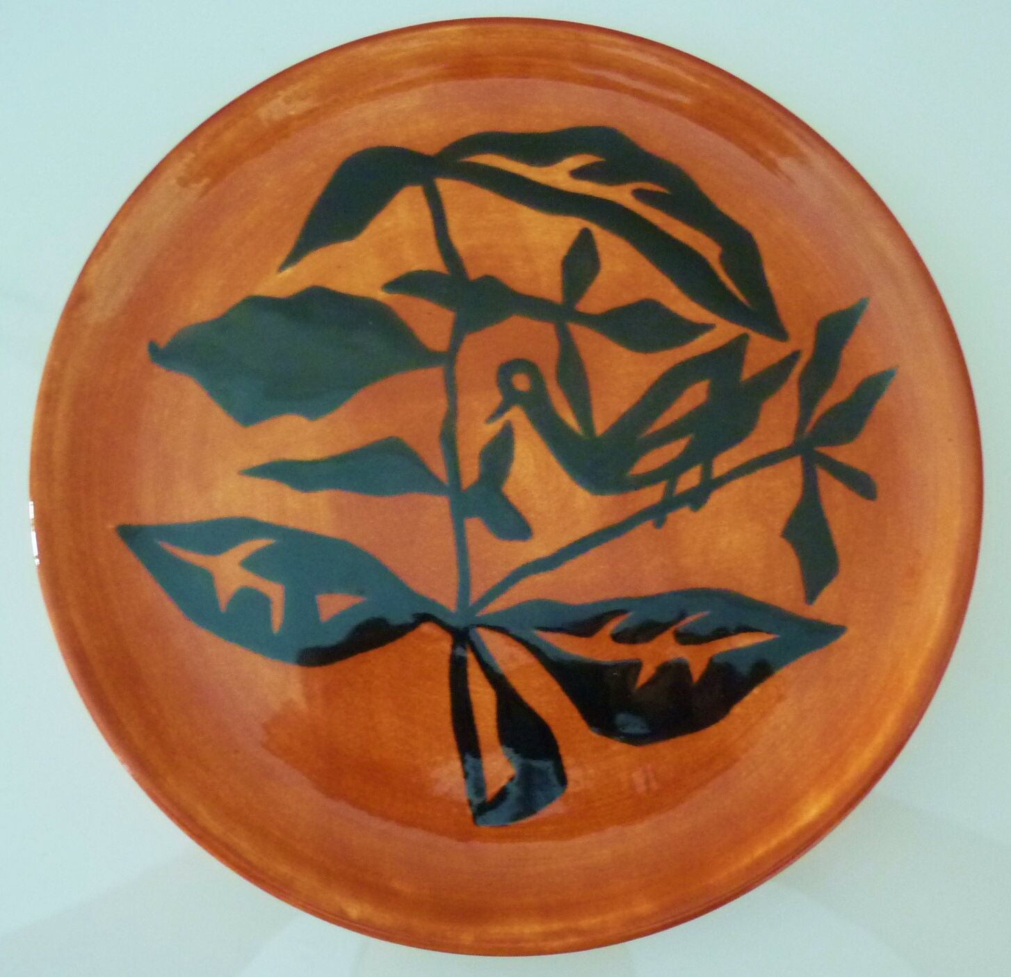 Enamelled ceramic plate signed Jean Lurçat, Sant Vicens, 50s