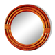 Round rattan mirror