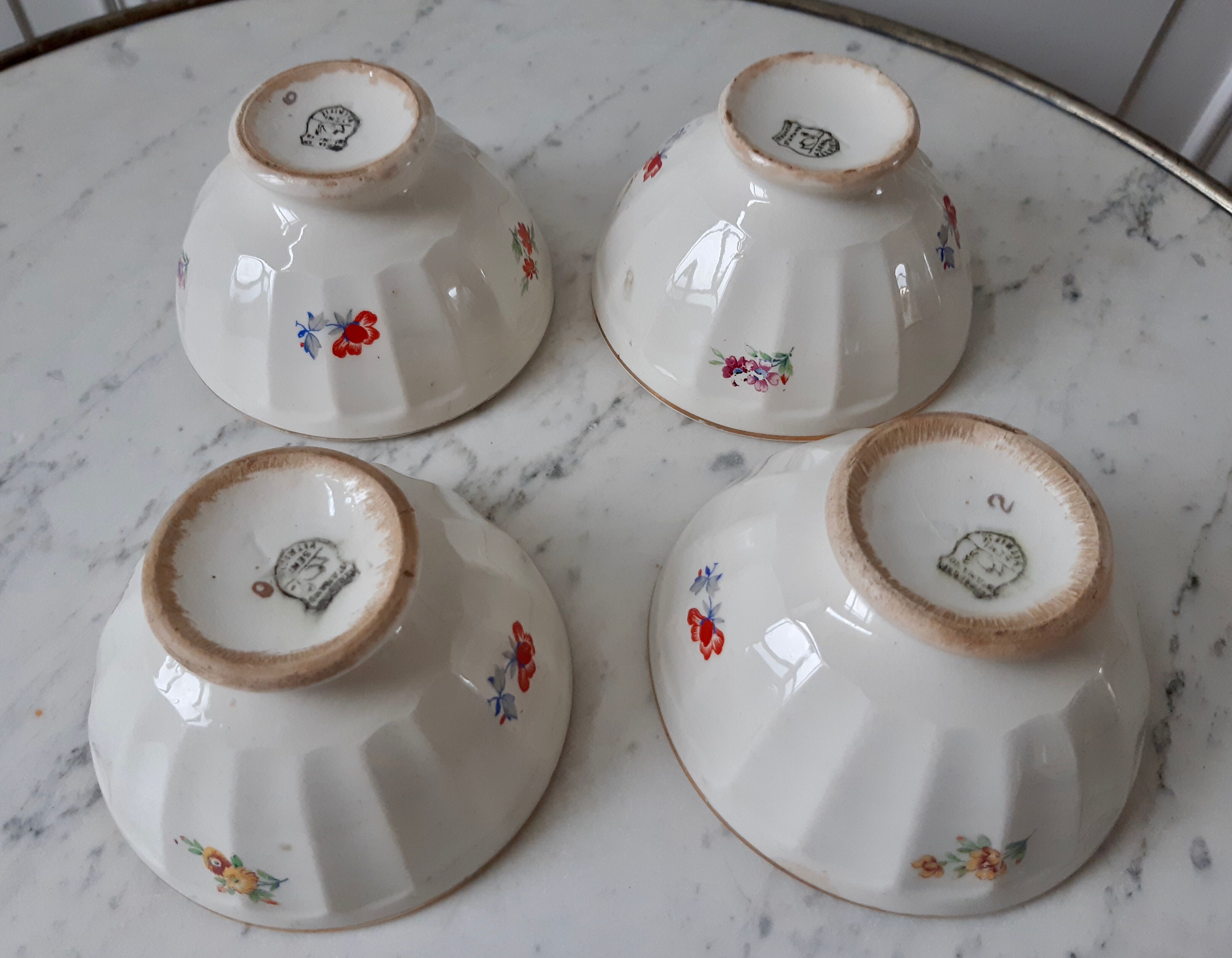 Lot de 4 bols Saint Amand années 50