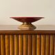Modern red vide poche / centerpiece, Sevres France 1940s