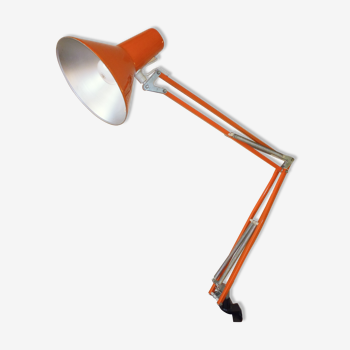 Danish orange workshop lamp from the 70s
