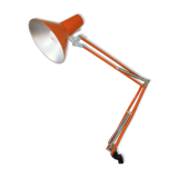 Danish orange workshop lamp from the 70s