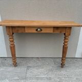 Raw wood console table