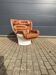 Joe Colombo Elda chair Longhi, Cognac leather in new condition!