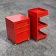Prisunic 1970 metal trolley and box