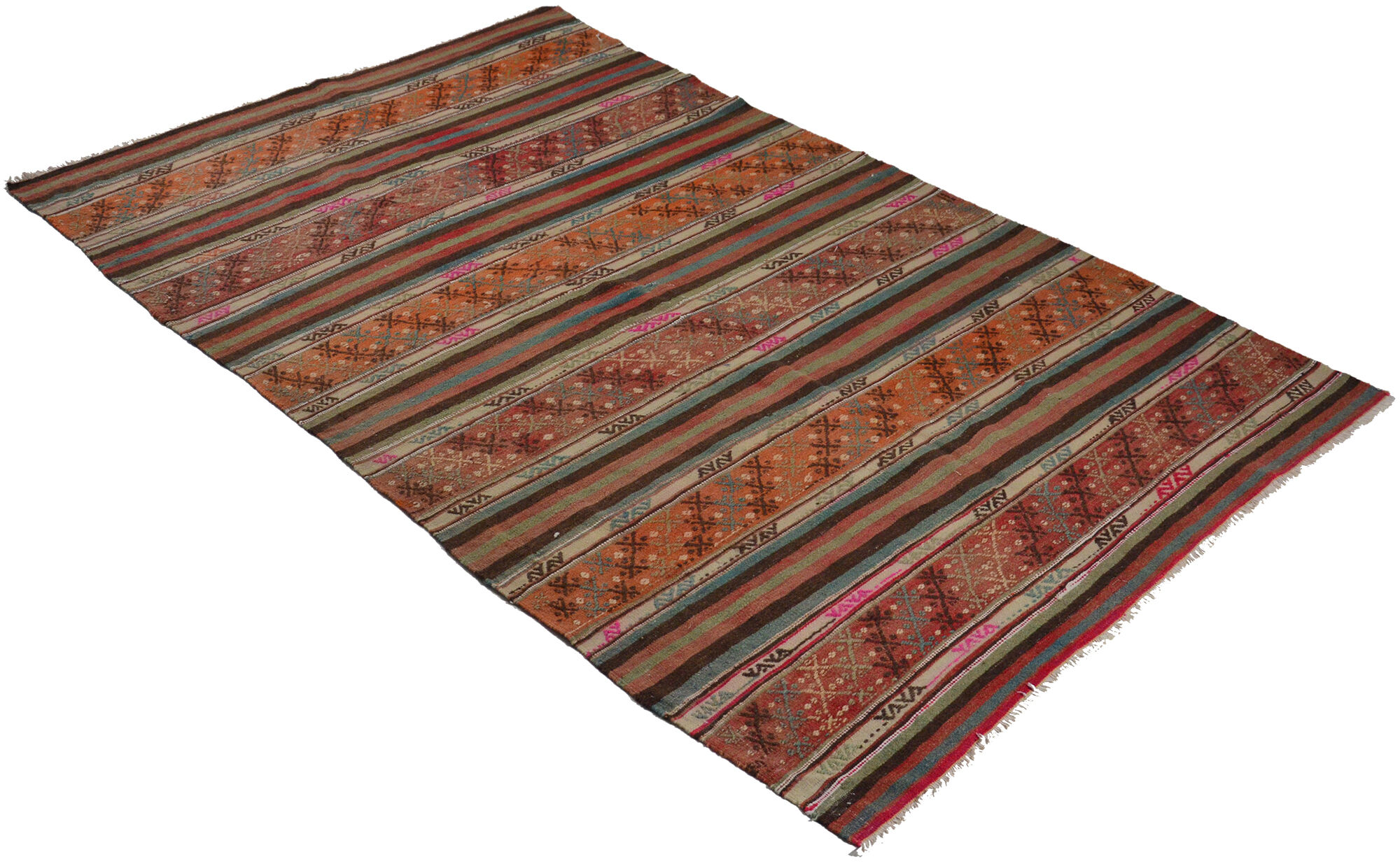 Anatolian handmade kilim rug 258 cm x 167 cm