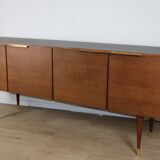 Enfilade vintage en teck et laiton - Années 70