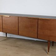 Vintage teak and brass enfilade - 1970s