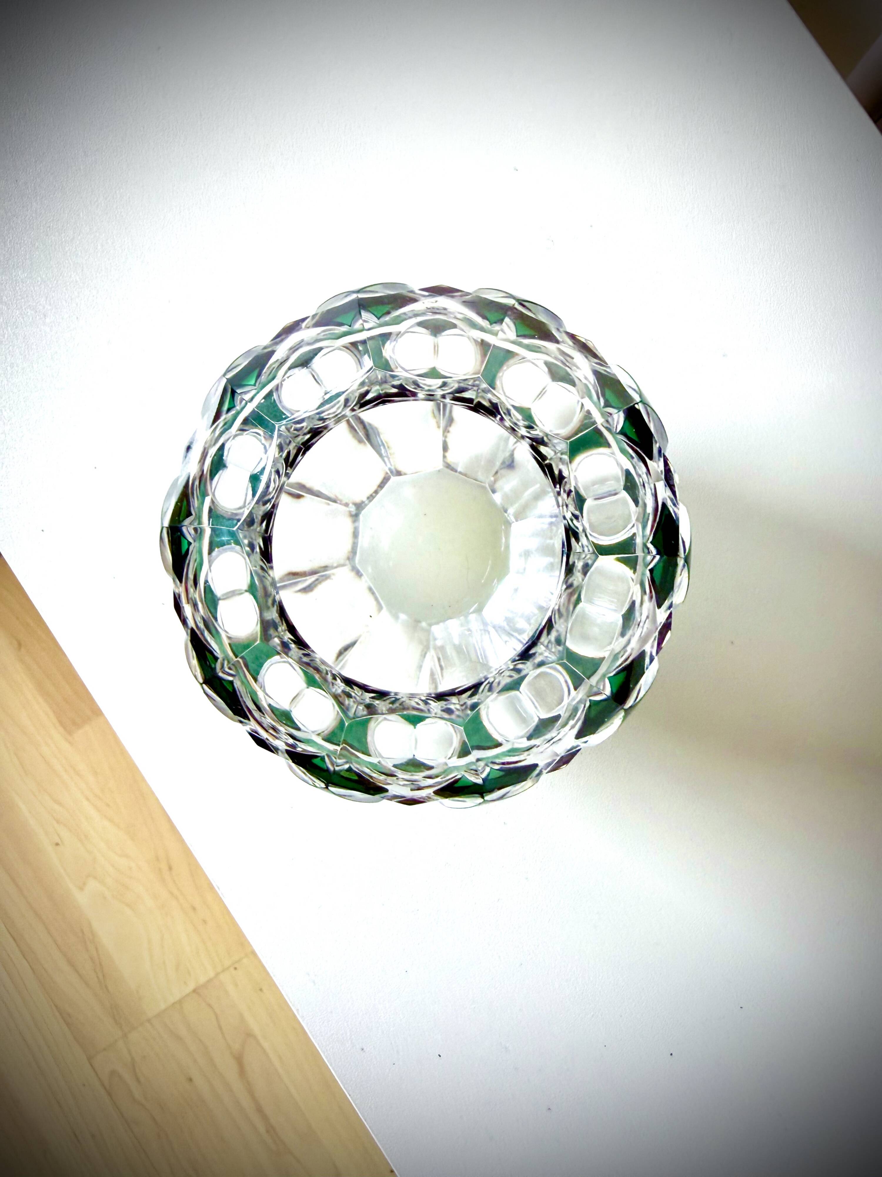 Engraved crystal vase Val Saint-Lambert