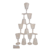 Ensemble de 11 verres en verre