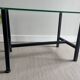 Vintage design coffee table in glass and metal