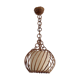 Suspension boule en rotin 1970
