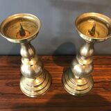 Pair of brass candlesticks