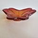 Transparent orange glass bowl in the Murano Sommerso style, 24cm.