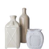Trio ceramic vases