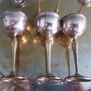 Service à liqueur en métal argenté