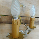 Pair of gold metal sconces