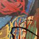 Peintures à l'huile vintage abstraites sur toile "Simfoni", signées par Henny, 1967