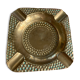 Vintage hammered brass ashtray