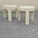 Pair of white plastic bedside tables design Made in Holland space age 1970