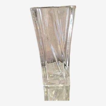 Magnificent rectangular crystal vase of daum years 1960 1970