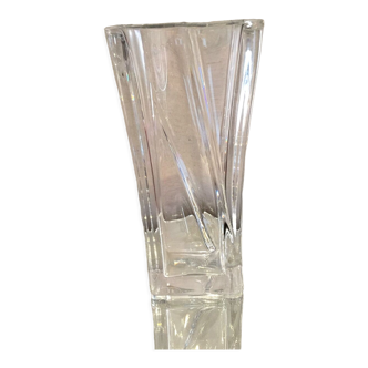 Vase rectangulaire en cristal de Daum années 1960 1970