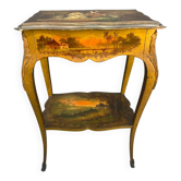 Small side table in Louis XV style with painted decoration.