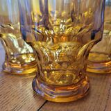 Lot de 4 verres ambrés vintage, Italy