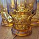 Lot de 4 verres ambrés vintage, Italy