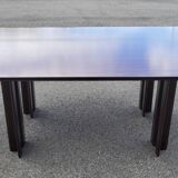 Mim table or large desk in rosewood and veneer Circa 1980