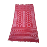 Kilim red and white in pure wool hand made 100 x 200cm