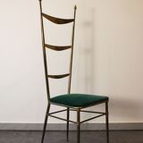 High-back Chiavari chair by Gaetano Descalzi, Italy, 1950
