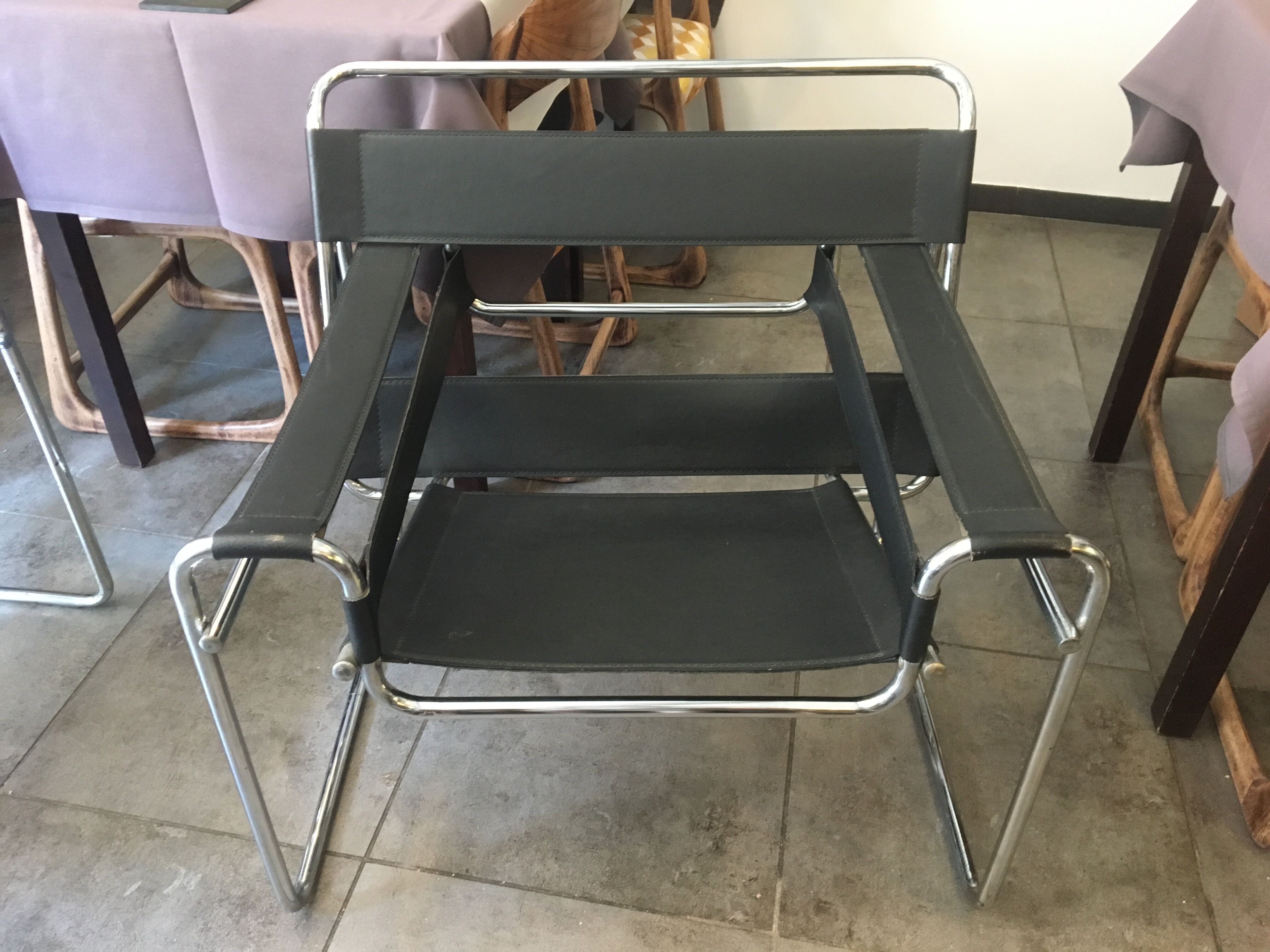 Series of 2 armchairs Wassily by Marcel Breuer
