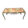 Vallauris wrought iron and ceramic coffee table by La Grange.